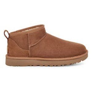 UGG Classic Ultra Mini Sheepskin Ankle Boots 6 Chestnut Women